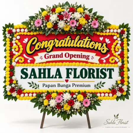 Papan Bunga Ucapan Selamat Manahan