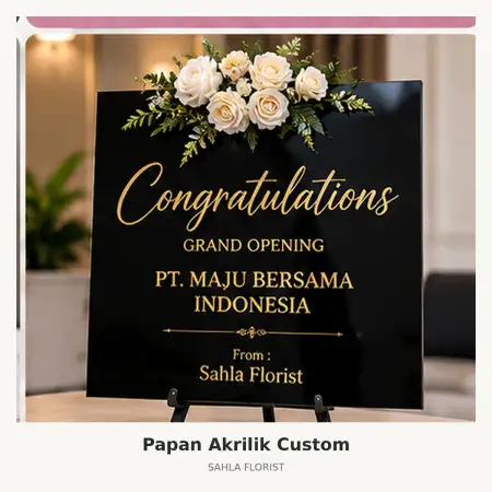 Papan Bunga Akrilik Manahan